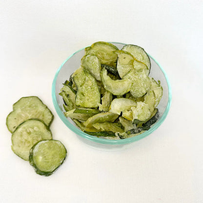 Double L Ranch Ranch Cucumber Chips served in a bowl