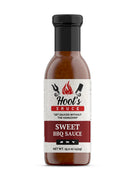 Front view of Hoot's Sauce Sweet BBQ Sauce bottle